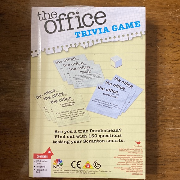 Cardinal | Games | The Office Tv Show Trivia Game | Poshmark